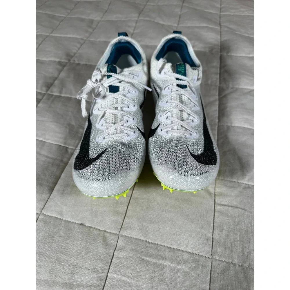 Nike Air Zoom Maxfly 2 Track Spikes Mens 8.5 White Black FZ9662-100 Excellent - Picture 4 of 7